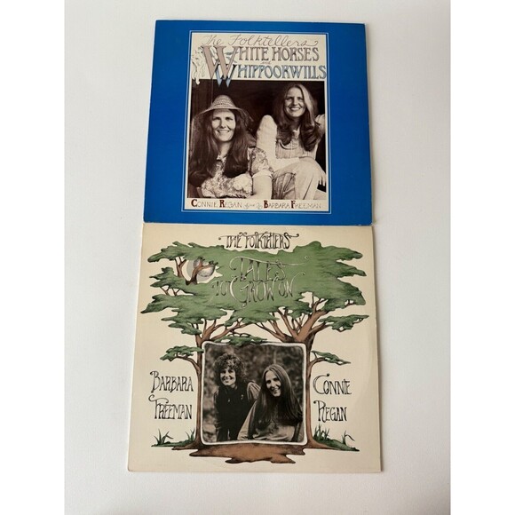 The Folktellers White Horses & Whippoorwills / Tales To Grow On LP Lot Clean VG+
